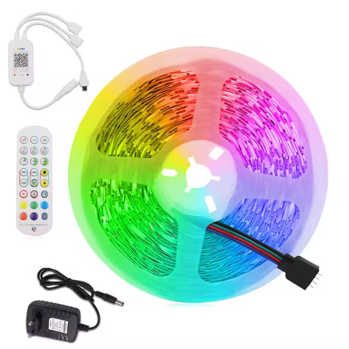 Iluminación Moderna de Tiras LED RGB GAHADA Sincronización de Música con Control Remoto - 1