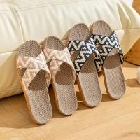 Zapatillas de Lino para Uso Doméstico Suela Gruesa, Tejido de Hierba de Verano, Tejido de Ratán, Casas para Hombres y Mujeres, Antideslizantes y Antiolores para Interiores - details 2