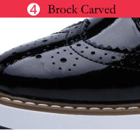 Zapatos informales de cuero genuino para mujer, zapatillas con cierre de cordones, zapatos planos Derby, Retro Brock, Oxfords - details 9