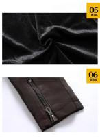 Nueva chaqueta de cuero de los hombres de cuero lavado, moto más vellón empalme chaqueta de cuero esmerilado, abrigo de cuero de los hombres, biker marea Slim abrigo - details 10