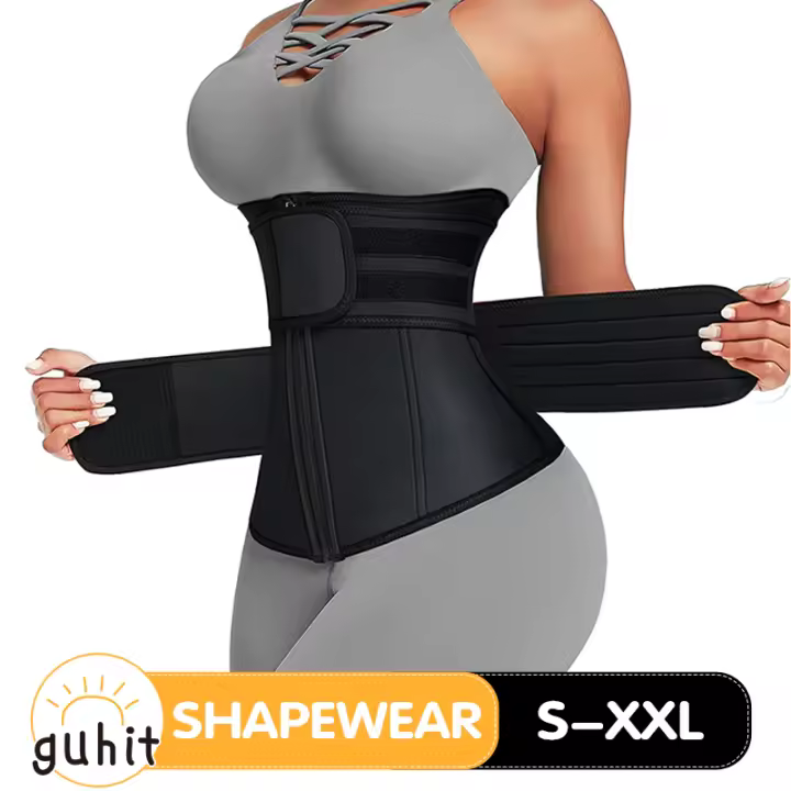 Waist Trainer Body Shaper Slimming Sweat Belt Waist Trimmer for Women Belly Weight Loss Slimming Belt Tummy Trimmer with Adjusta - 1