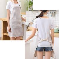 Delantal fino de algodón y lino para mujer, cocina casera, verano, 2 unidades - details 1
