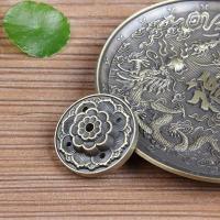 Bandeja de bronce Retro Dragon Phoenix, Mini estufa de sándalo para interiores, quemador de incienso de hilo antiguo del zodiaco - details 2