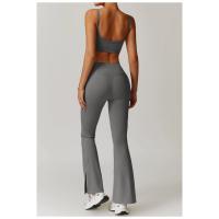Botas de cintura alta con logotipo personalizado, pantalones acampanados para mujer, elásticos, transpirables, para gimnasio, fitness, baile, leggings de entrenamiento - details 12