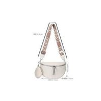 Riñoneras de media luna para mujer, bolso de pecho informal de cuero PU con monedero pequeño, bolsos cruzados de viaje de gran capacidad - details 12