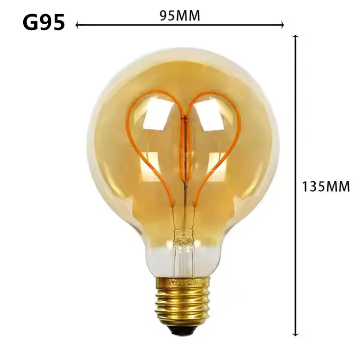 Bombilla LED ST64, G95, G125, 220V, E27, 4W, 8W, regulable, Vintage, filamento en espiral, Blubs, Retro, incandescente, decoración, lámpara, ampolla - 1