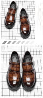 Zapatos de herramientas para hombres de plataforma británica zapatos de cuero retro de moda - details 6