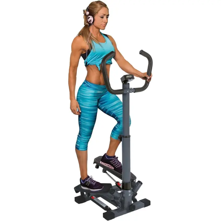 Máquina de Elevaciones Compacta Fitness Lateral con Manillar Pantalla LCD 4 Funciones - 1