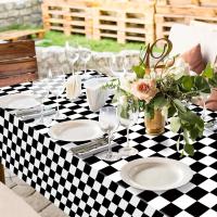 Mantel de Plástico Desechable a Cuadros con Cuadros 137*274cm Ideal para Picnic, Carrera, Fiesta de Coche Cocina y Comedor - details 5