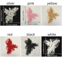Pegatinas elegantes con bordado de flores, apliques de ropa de poliéster DIY, parches para coser multifuncionales exquisitos, vestido de noche - details 0