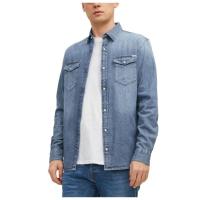 Camisa Azul Denim Comodidad para Hombres Moda Casual - details 0