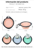 Cuenco Plegable para Mascotas Alimentación al Aire Libre para Perros Portátil para Gatos - details 0