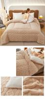 Manta de Invierno Super Grosora y Cálida para Cama con Peso de Cachemira Artificial Suave y Cómoda Calidez de Cojín de Cuero de Lamb - details 15