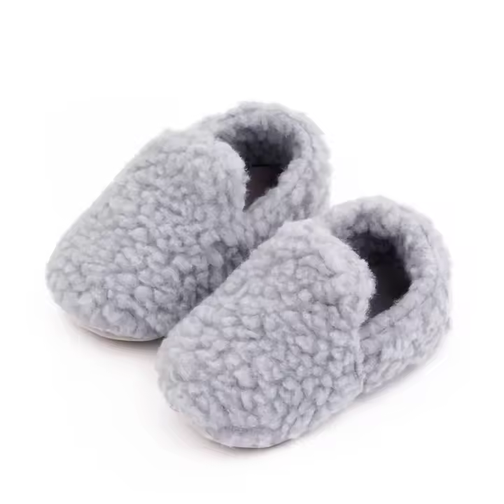 Zapatillas para bebés recién nacidos, zapatillas para niños y niñas, zapatillas para primeros pasos, zapatos de cuna antideslizantes cálidos de piel para invierno - 1