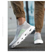 Zapatillas de moda para hombre Flyknit Mesh Stretchy Soft Sole Zapatos casuales al aire libre Zapatos para correr - details 14