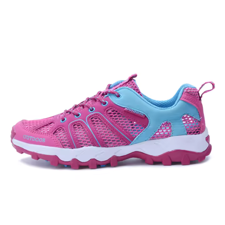 Zapatillas de senderismo para mujer, zapatos atléticos para exteriores, ligeros, transpirables, antideslizantes, Trekking, senderos - 1