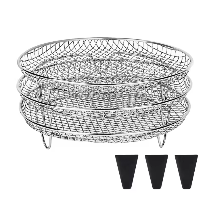 Estufa de Aire Anti-corrosión de 3 Capas Parrilla Stackable para Barbacoa al Aire Libre - 1