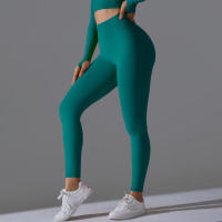 Hamidou-Pantalones deportivos de Yoga para mujer, mallas de cintura alta y caderas ajustadas, glúteos de melocotón, pantalones de Yoga desnudos de cintura alta - details 31