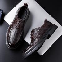La primera capa de piel de oveja de alta gama, ropa formal transpirable y versátil con cordones, zapatos de hombre a la moda. - details 17