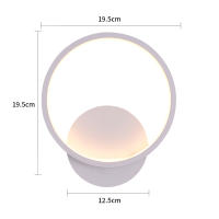 Lámpara de Pared LED Goeco Aplique Pared Interior 12W Luz de Pared Redonda Iluminación de Pared Blanco Cálido 300 Material Metálico con Vidrio Ornamento Lente LED - details 5