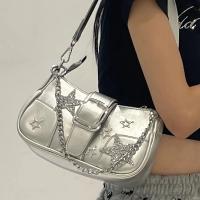 Bolso Cruzo Versátil de Lujo Y2K Diseño Encantador de Hombro para Mujer con Estrellas de Secuencia Plateada Bolso de Viaje Ideal - details 4