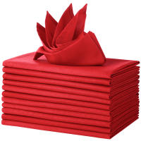 Servilletas de tela de poliéster, servilletas de tela lavables para cena con bordes doblados, para fiestas, bodas y vacaciones, paquete de 12 - details 8