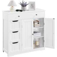 Mueble de Baño de Madera Armario Ajustable con Cajones y Estantes Ideal para Sala de Estar - details 0