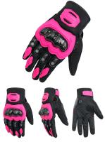 Guantes de motocicleta transpirables para hombre y mujer, manoplas protectoras de color negro, verde, rojo y rosa, tallas M a XXL - details 1