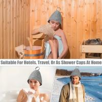 Gorro de Fieltro para Sauna Gorro de Baño Termal de Polyester para Secar el Sudor - details 2