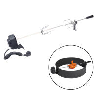 Parrilla BBQ Profesional de Acero Inoxidable Rotisserie Automática con Agujas de Carne 80cm - details 6