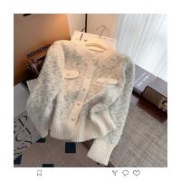 Chaqueta tipo suéter de estilo francés para mujer, cárdigan de punto súper hermoso grueso y de alta gama para otoño e invierno - details 25
