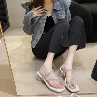 Sandalias de Diamante 2025 Punta de Diamante, Cabeza Cuadrada, Tacón Grueso, Zapatillas Fresh para Mujeres - details 3