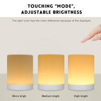 Lámpara LED de noche con Control táctil, atenuador de inducción inteligente, regulable, RGB, cambio de Color, recargable - details 0