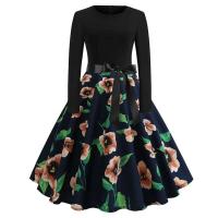 Vestido de fiesta elegante con estampado de notas musicales, vestidos Midi informales Retro Vintage para primavera y otoño - details 24