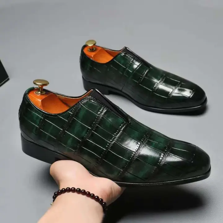 2025 envío de gota de agua nuevo producto vestido creativo para hombres zapatos regulares de negocios de ocio inteligentes - 1