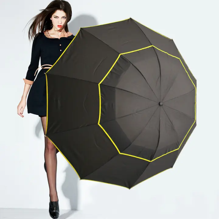 Paraguas inverso completamente automático, paraguas Manual de regalo reflectante para vehículo de negocios plegable grande a prueba de viento para hombres y mujeres - 1