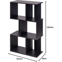 Estantería decorativa/estantes flotantes/Estantería de madera/Estantería con 4 estantes, oficina,modular, sala de estar, biblioteca - Display Shelf SRK-W3 - Marrón ceniza - details 23