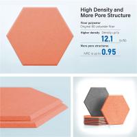 Panel acústico Hexagonal autoadhesivo, Panel absorbente de sonido para estudios/estudios de grabación/oficinas, color Naranja, paquete de 8 unidades - details 5