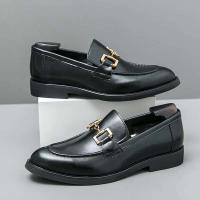 38-46 Zapatos de vestir de cuero genuino para hombre, hermosos y negros a la moda - details 5
