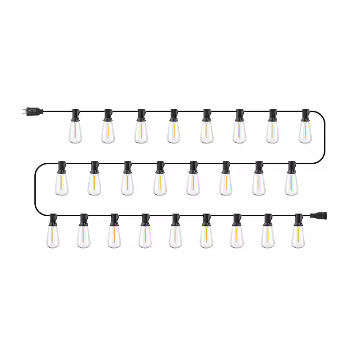 Luces de Cuerda LED Vintage ST38 Luces Colgantes Impermeables para Porche, Deschozo, Jardín, Patio, Balcón Certificado CE - 1