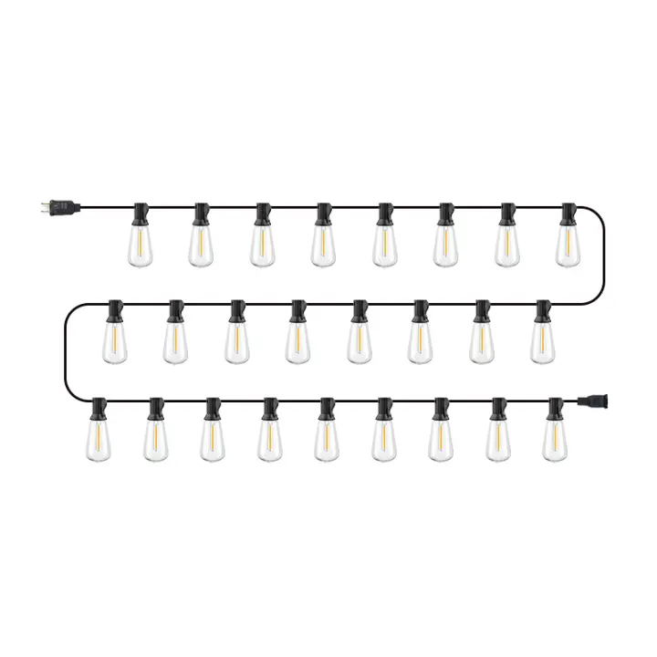 Luces de Cuerda LED Vintage ST38 Luces Colgantes Impermeables para Porche, Deschozo, Jardín, Patio, Balcón Certificado CE - 1