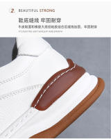 Cuero de vaca, cuero genuino, transpirable, versátil, deportivo, casual, zapatos para hombre - details 10