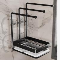 Estante de esponja de cocina moderno, soporte de almacenamiento de cocina antioxidante impermeable, organizador de almacenamiento de pinza para el pelo de gran capacidad para el hogar - details 6
