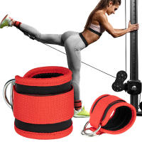 Correa de Tobillo con cable para Ejercicios de Piernes, Correa de Tobillo with Doble Anilla en D para Gimnasio, paquete de 2 - details 2