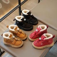 Zapatos informales antideslizantes para niños y niñas, botas cálidas de felpa versátiles, de fondo suave, estilo coreano, a la moda, novedad de invierno, 2024 - details 1