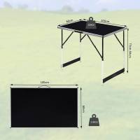 Mesa Plegable de Aluminio y Acero Ideal para Acampar, Cenar al Aire Libre, Jardín, Balcón, Fiesta de Familia, Barbacoa Muebles y Organización - details 20