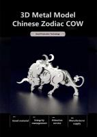 Microworld-rompecabezas 3D de Metal del zodiaco chino, modelo de vaca, bricolaje, acero inoxidable, Warcraft, manualidades, juguetes, regalos para chico y adulto - details 1