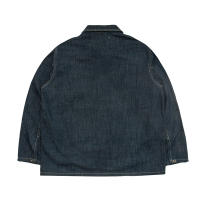 1920s Vintage Ejército de EE. UU. Primavera Verano Azul Denim Uniformes de Trabajo Jersey Suelto Camisa Chaqueta - details 16