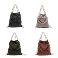 Mochila sencilla con capucha de cuerno de buey, bolso escolar de gran capacidad con diseño de capucha de estilo coreano, bolso con cordón y cremallera de Color sólido para compras - details 1
