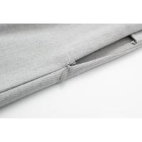 OUWU- Conjunto De 2 Piezas A La Moda Para Mujer, Camisas Grises Con Cuello De Solapa Y Pantalones Cortos Con Cremallera Lateral Vintage, Conjunto De Pantalones Cortos Elegantes Para Mujer - details 20